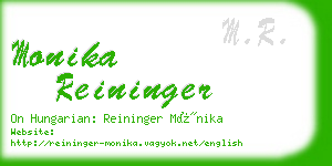 monika reininger business card